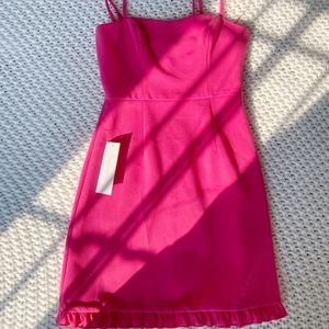 Hot pink French Connections mini dress